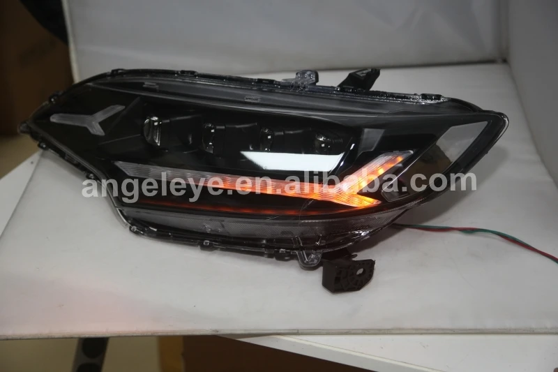 Full led headlight For HONDA for Fit Jazz 2014-2016 year Black Housing JC