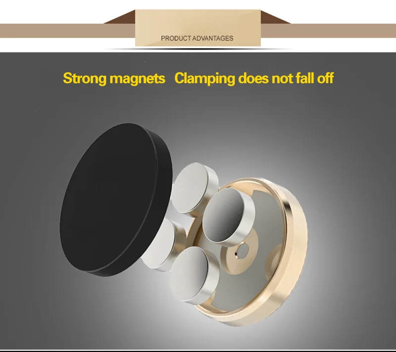 Universal paste metal magnetic car mount holder mini magnetic mobile phone holder