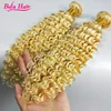 virgin cuticle aligned blonde curly hair,brazilian virgin blonde curly human hair ,hight light 613 blonde deep curly hair