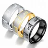 Wholesale High Quality Cheap Fashion 316L Stainless Steel Arabic Writing Symbol Muslim Religious Rings