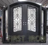 New Orleans Wrought Iron Doors with Sidelight, Wrought Iron Security Doors with Glass