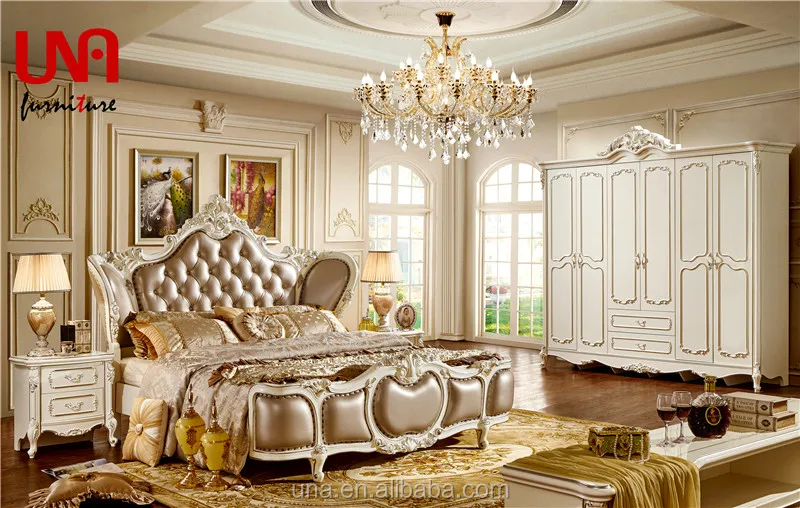 Royal Style Luxury Bedroom Furniture Set Foshan Lecong House Used