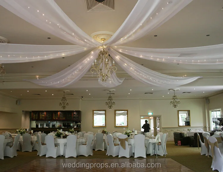 Custom Curtains And Sheer Drapes White Ceiling Drapes For Weddings ...