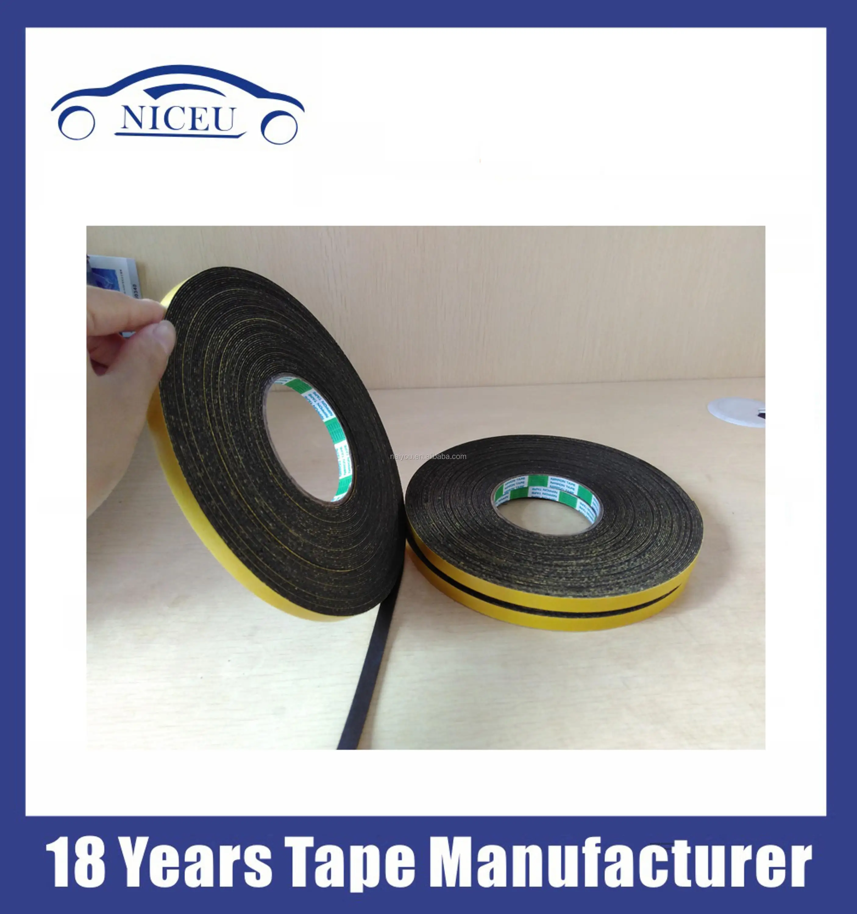 Waterproof 1mm Double Sided Pe Foam Tapes - Buy 1mm Thick Black Foam ...