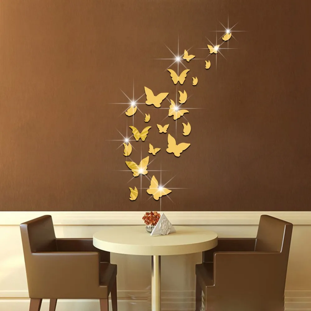 Custom-made Butterfly-shaped Acrylic Bedroom Wall Decoration - Buy Wall