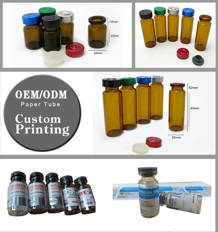 high end kraft paper vial box pharmacy cosmetic  steroids 10ml vial box