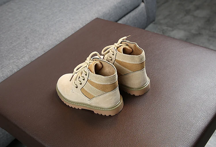 Ks1073 Wholesale Price Military Style Plain Kids Boys Combat Boots