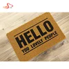 2018 Cheap prices Best selling welcome pvc coil mat, Brown custom hello door mat