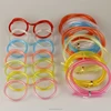 Fun soft plastic straw funny glasses flexible drinking toys party joke tube tools kids baby birthday party toys