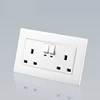 220v ,wall electrical lighting socket and switch , with plug adapter socket