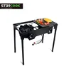 Double burner gas stove BBQ explore gas cooker for outdoor use