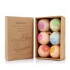 customized full color printing 300 gsm paper bath bomb packaging box