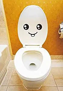 Wyhui Smiley Face Toilet Wall Sticker Decal Mural Art Decor Funny Car Bathroom Gift