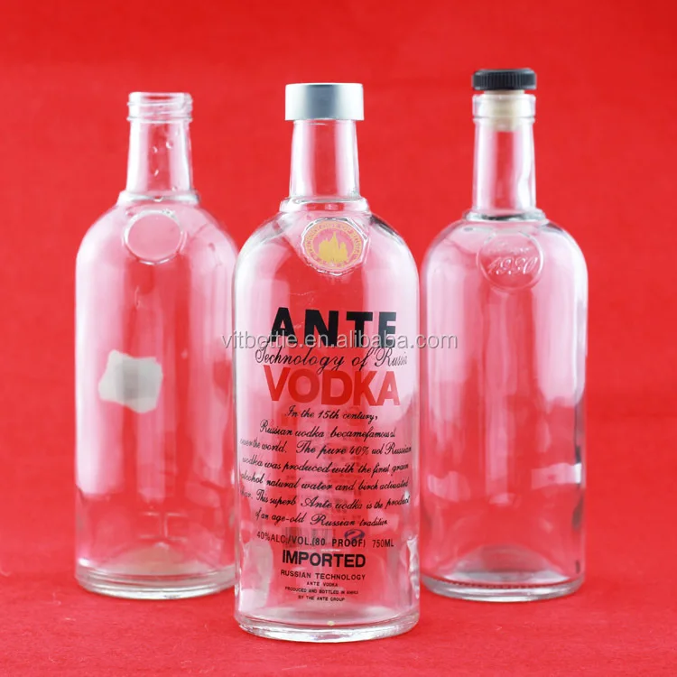 750ml Frosted Cylindrical Vodka Bottle German Spirit Glass Bottle Screw