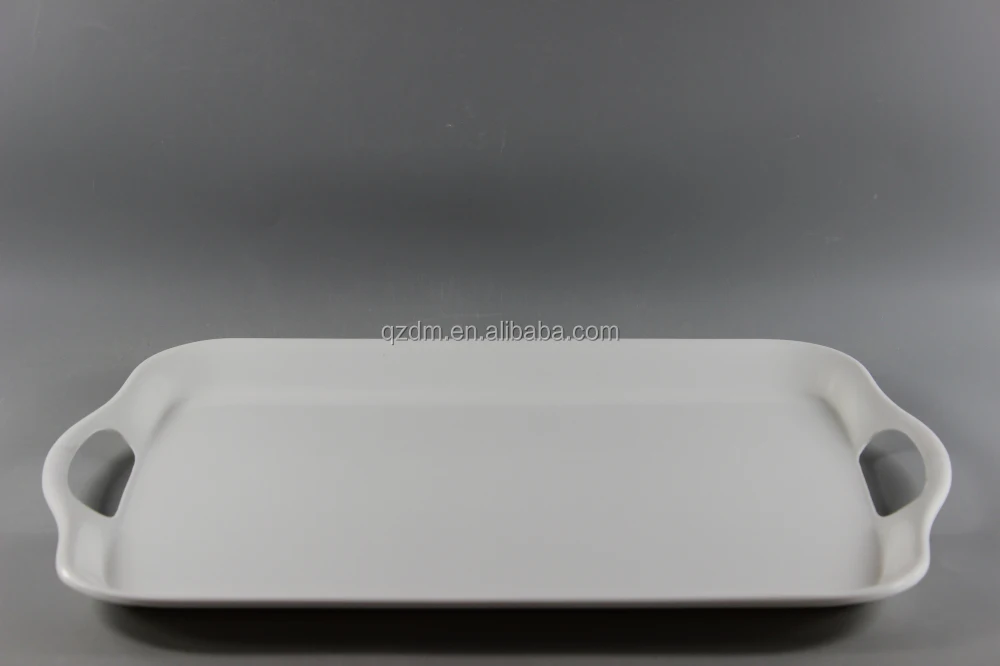 White Melamine Serving Tray With Handle 14/16/18inch