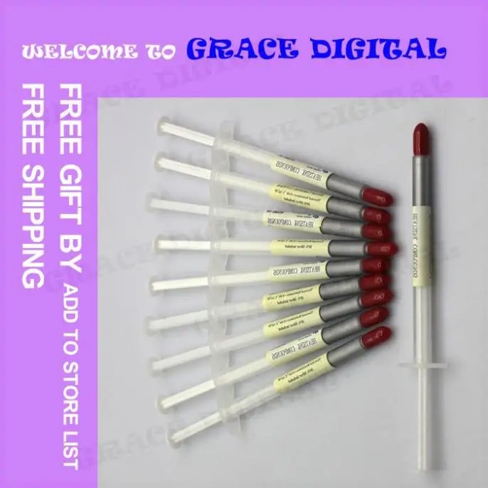 2016 New Welcoming 10pcs lot Free Shipping Silver Syringe Silicone Thermal Grease Heatsink Compound Paste For