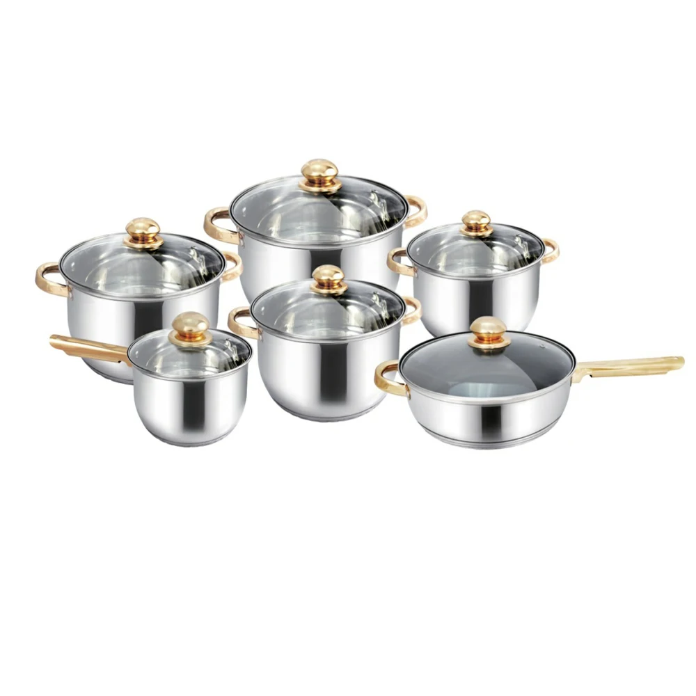 High Quality12pcs Surgical Steel Cookware In India Buy Surgical Steel