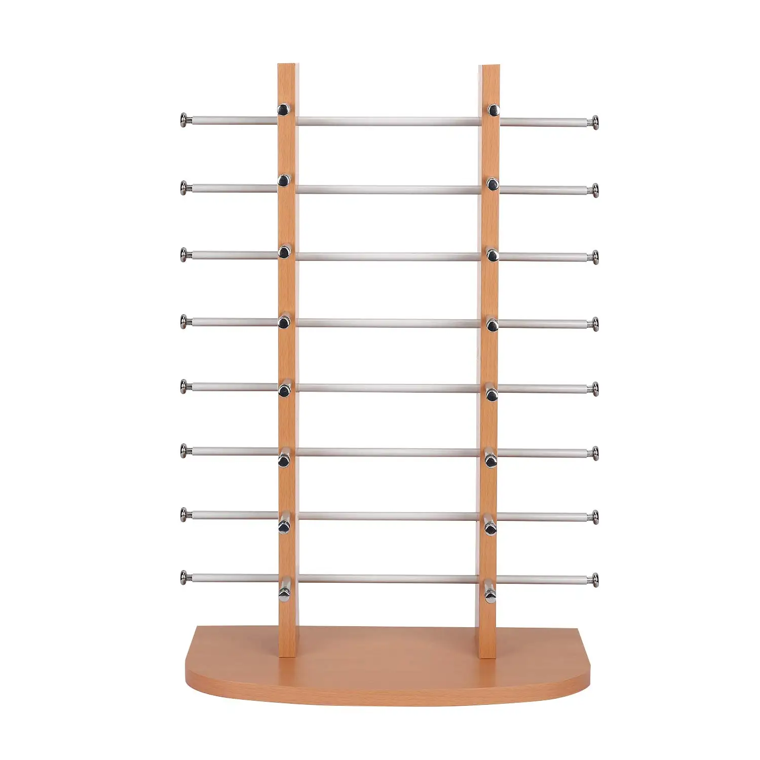 Portable Tabletop Solid Wood Eyewear Display Rack,Double Towers For