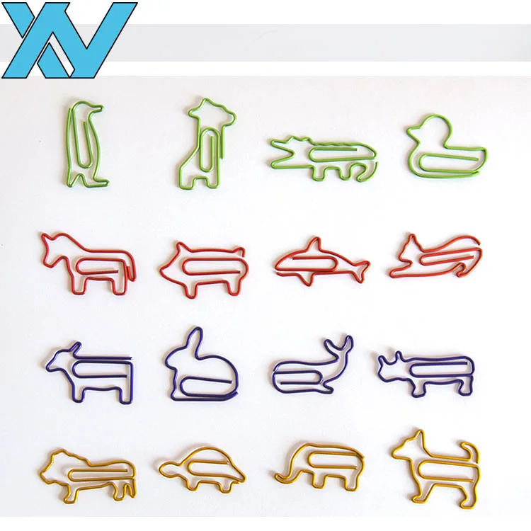 Toddmomy 30 Pieces Dachshund Paper Clips Cartoon Animals Paper Clips Creative Special-Shaped Golden Paper Clips for Office School Home 
