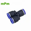 3 Way Plastic Y Branch Union Tee Y Reducer Fitting PWY 6-6-8MM Pneumatic Push In Connector