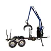 Forestry Garden Farm Usage ATV Log Skidder Trailer Loader with Log Gripper Bucket