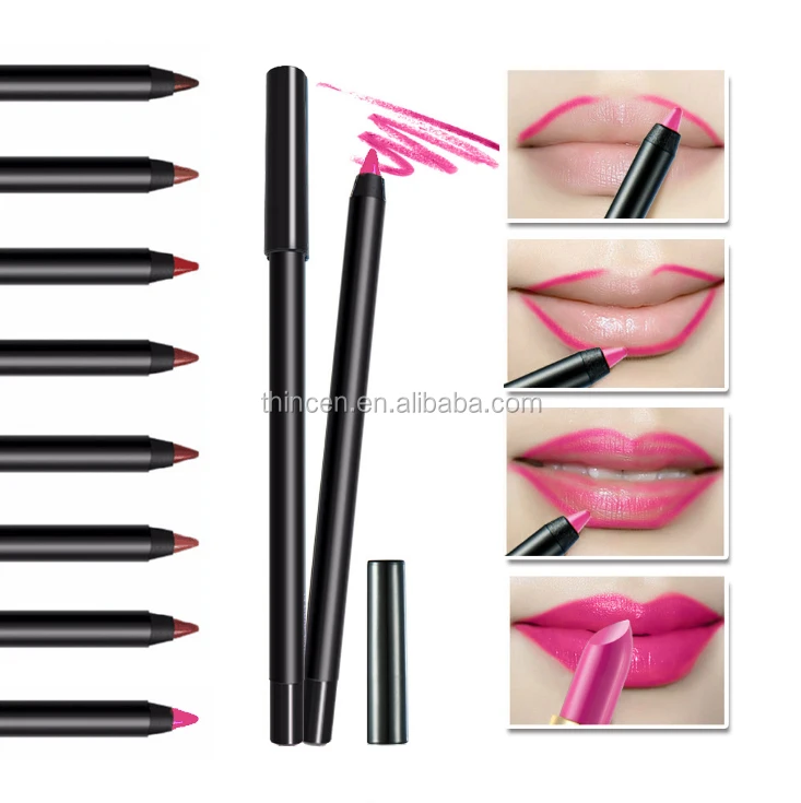 Waterproof Cosmetics Kissproof Lip Liner 8 Color Matte Lipliner Pencil Private Label