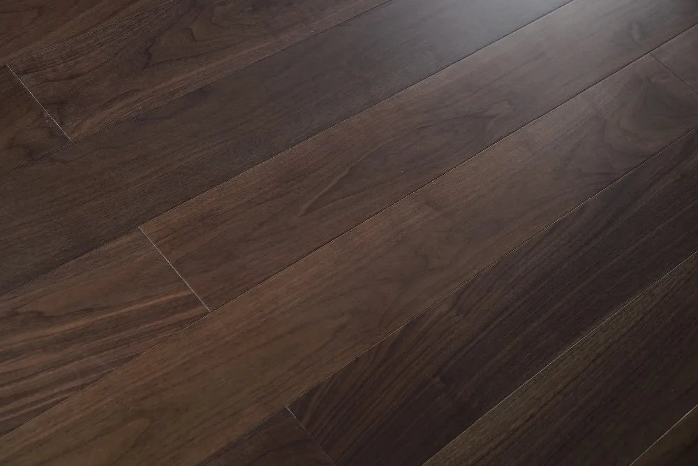 Black Walnut Wide Plank Three Layer Solid Wood Parquet Engineered Wood