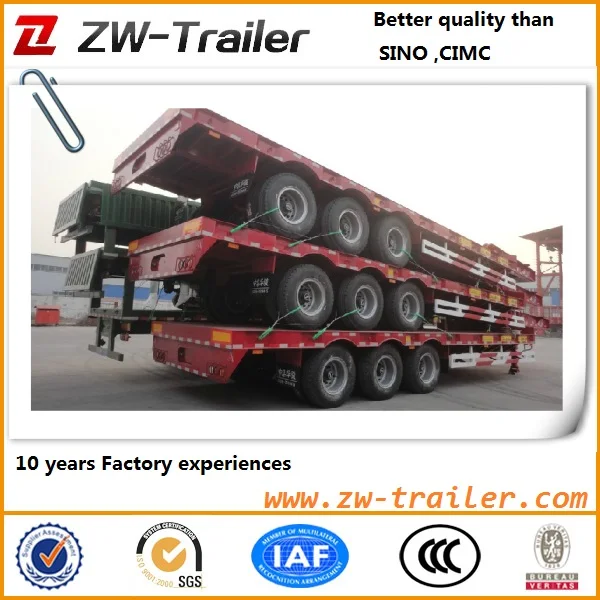 Wadah semi trailer dengan parabola daun musim semi 