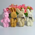 2Pcs Set Wedding Gift Joint Rabbit Bouquet DOLL TOY DIY Pendant Plush Stuffed TOY Soft Figure