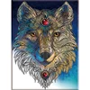China arts and crafts 40*50CM diamond painting animal supplies vivid 5d DIY special shaped diamond painting wolf