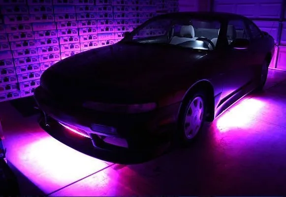 4x APP/Remote Control Car Light Under Glow Underbody Waterproof Car Styling Tube Underbody System Neon Lamp Kit