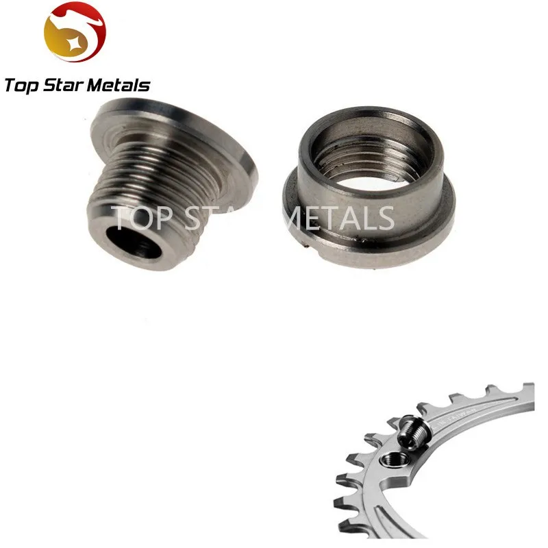 3act 10pc Titanium Chainring Bolts & Nuts Set - Gr5 6Al/4V - Choose Gold, Green, Black, Blue