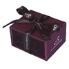 craft ribbon bowknot velvet jewelry gift wooden box for packaging jewellery
