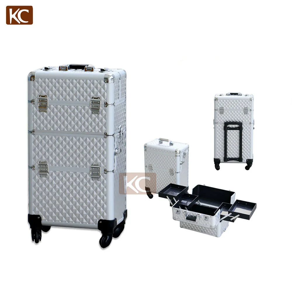 Amazon Com Best Choice Products Rolling Cosmetic Makeup Case 2 In 1