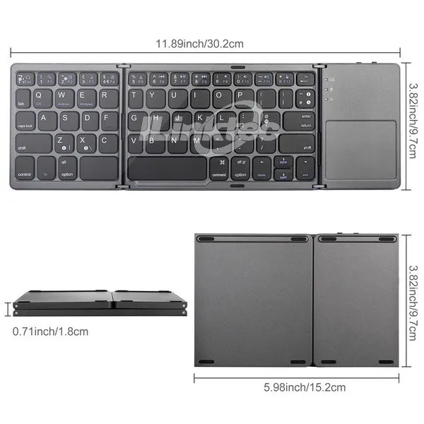 Besay Mini i10 2.4G Air Mouse Wireless Keyboard with Touchpad Black