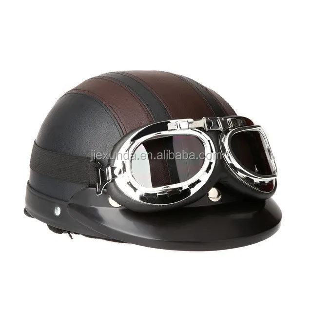 Hommes Femmes Moto Casque Casque De Vélo De Scooter De Moitié De
