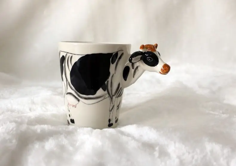 2018 Cadeau Créatif En Céramique Café Lait Tasse à Thé 3d Forme Animale Peinte à La Main Animaux Girafe Vache Singe Chien Chat Chameau éléphant Tasse