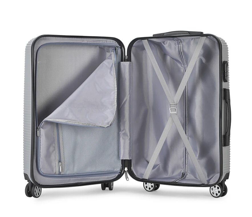 3pcs Abs Trolley Luggage Set Suitcase Travel Plastic Hard Shell Luggage