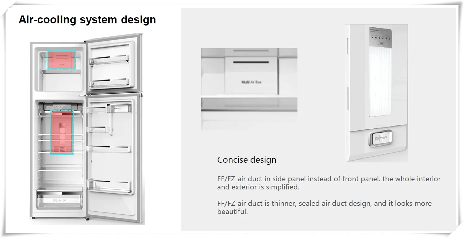400l Big Capacity Quiet Top Mounted Freezer Home Use Frost Free Double