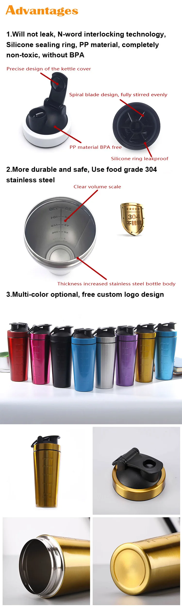 IUSummer shaker bottle