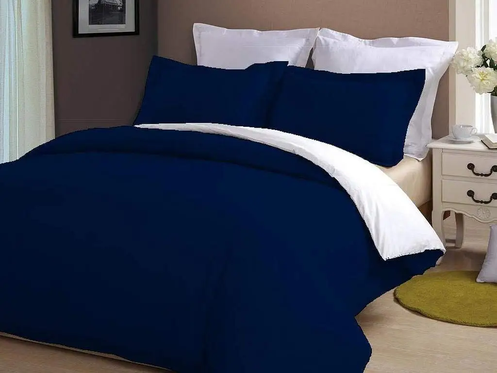 Blue Duvet Cover Set Find Deals On Line Reversible 5 Pc Duvet Cover Set Solid Navy Blue