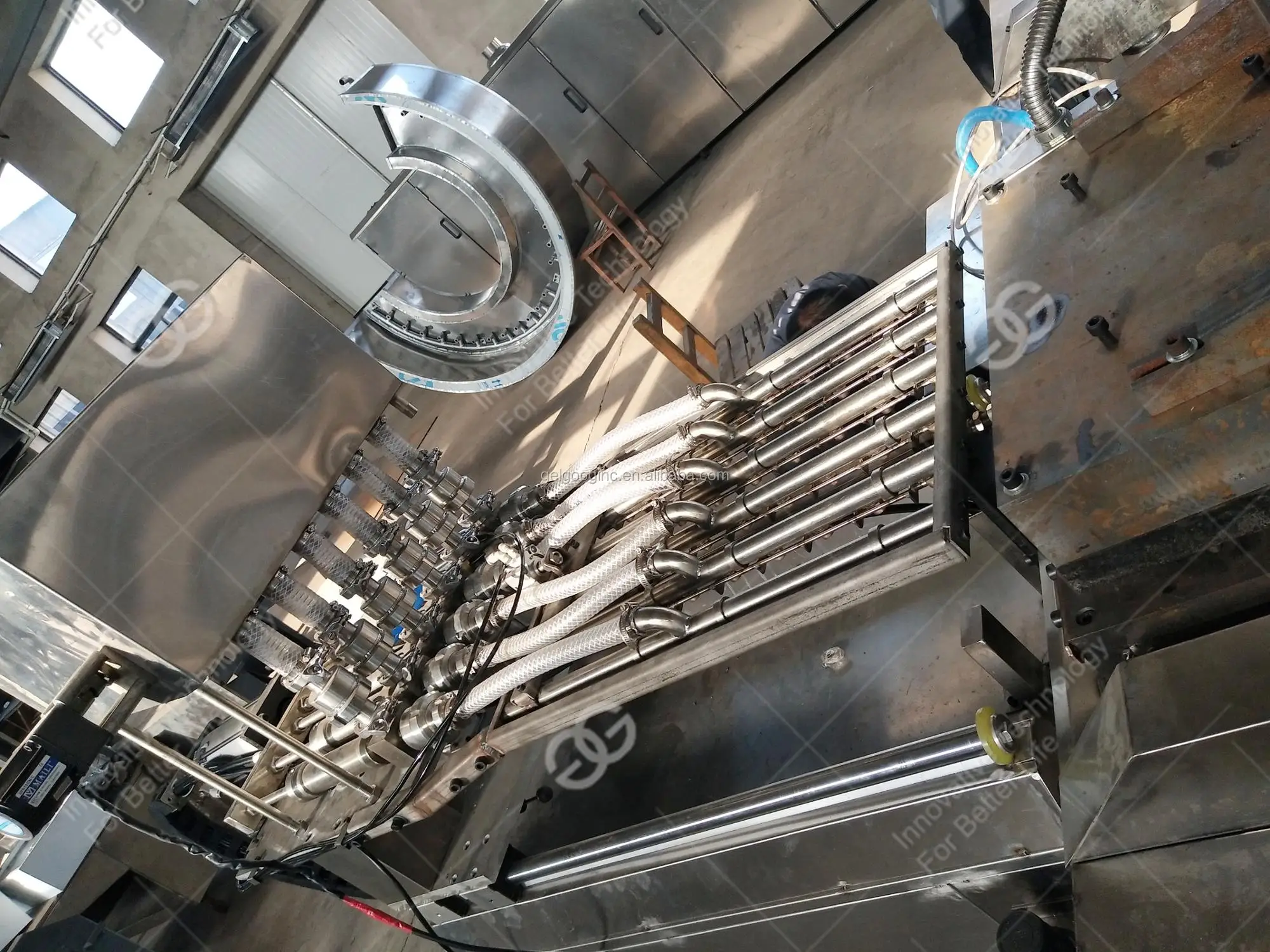 Commercial Automatic Crispy Ice Cream Cone Maker Product Line Sugar