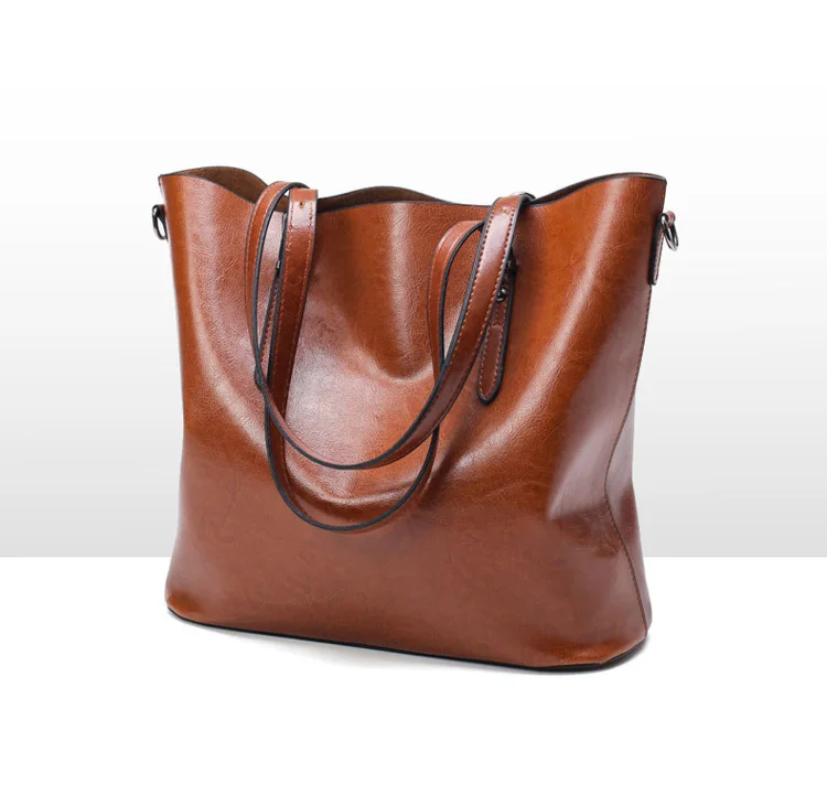 Hot sale online shopping pu leather women tote hand bag large capacity fashionable ladies shoulder bag