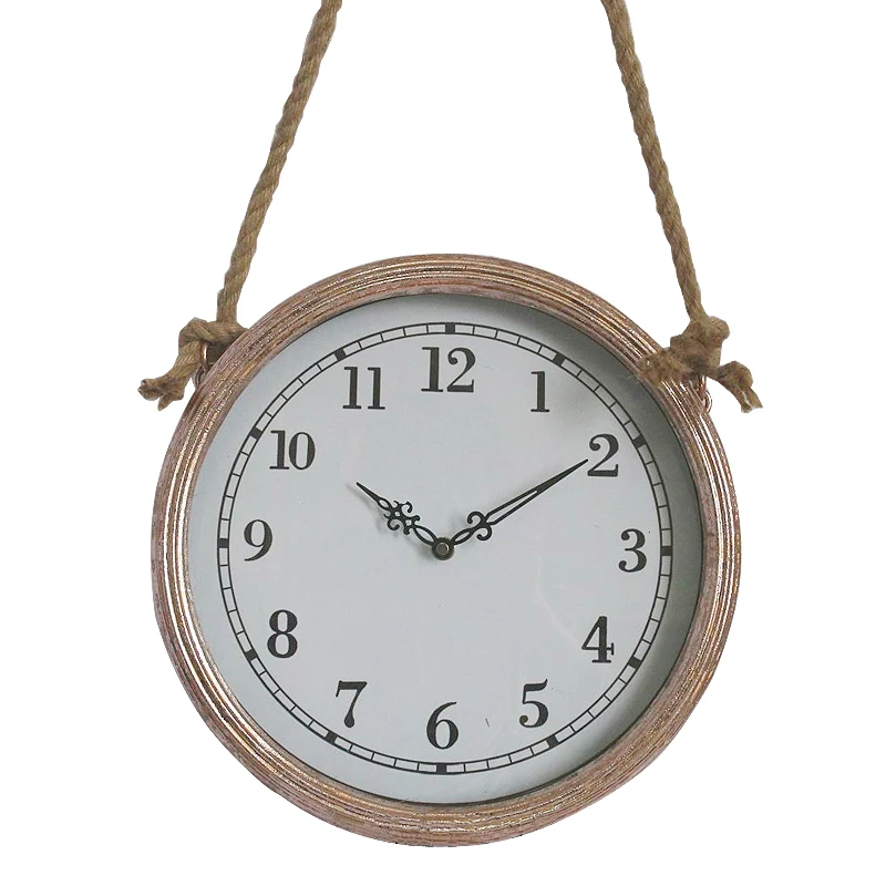 Rope Hanging Round Metal Vintage Antique Wall Clock Buy Antique Wall