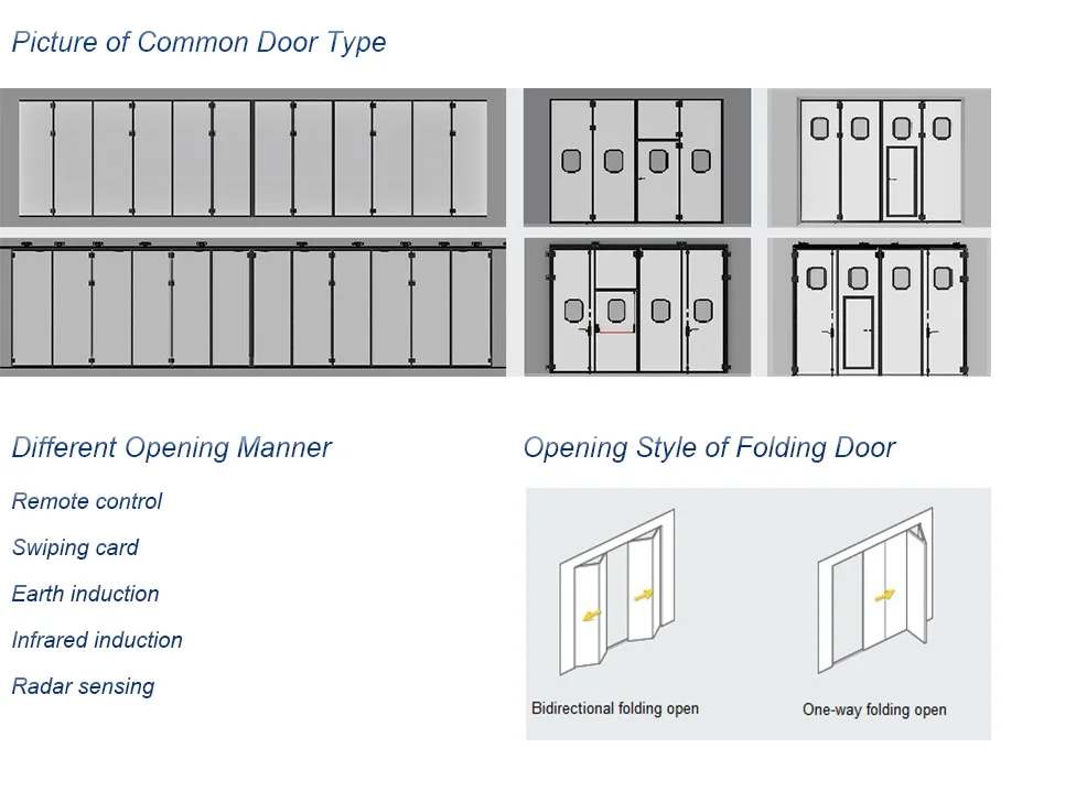 Automatic aluminum folding doors exterior bifold door