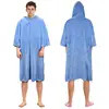 100% cotton beach hooded towel ponchos / adult surf poncho changing robe
