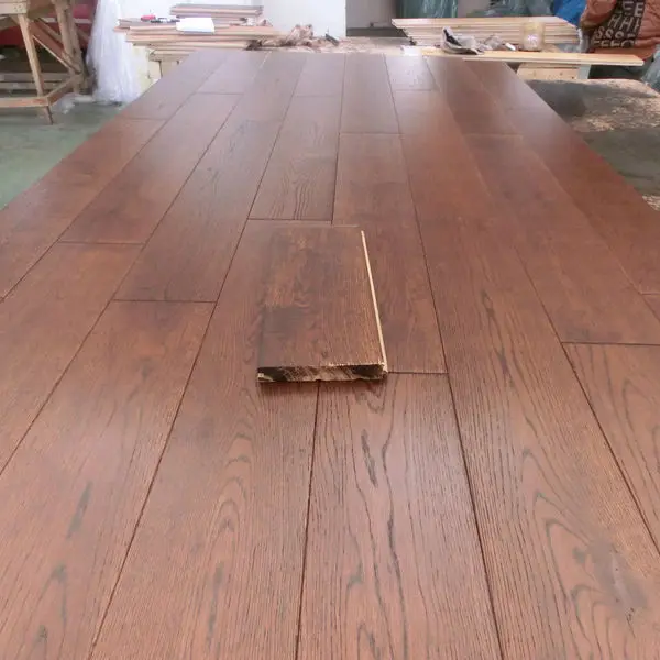 18mm thickness solid oak parquet dark colour Hardwood flooring