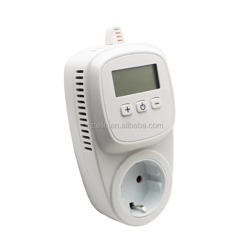 Eu Socket Room Heating Plug Thermostat Temperature Controller 220 Volt