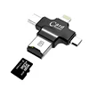 4 in 1 Card Reader Type C Micro USB Adapter OTG TF Micro SD Card Reader for Android ipad/iphone 7plus 6s5s MacBook