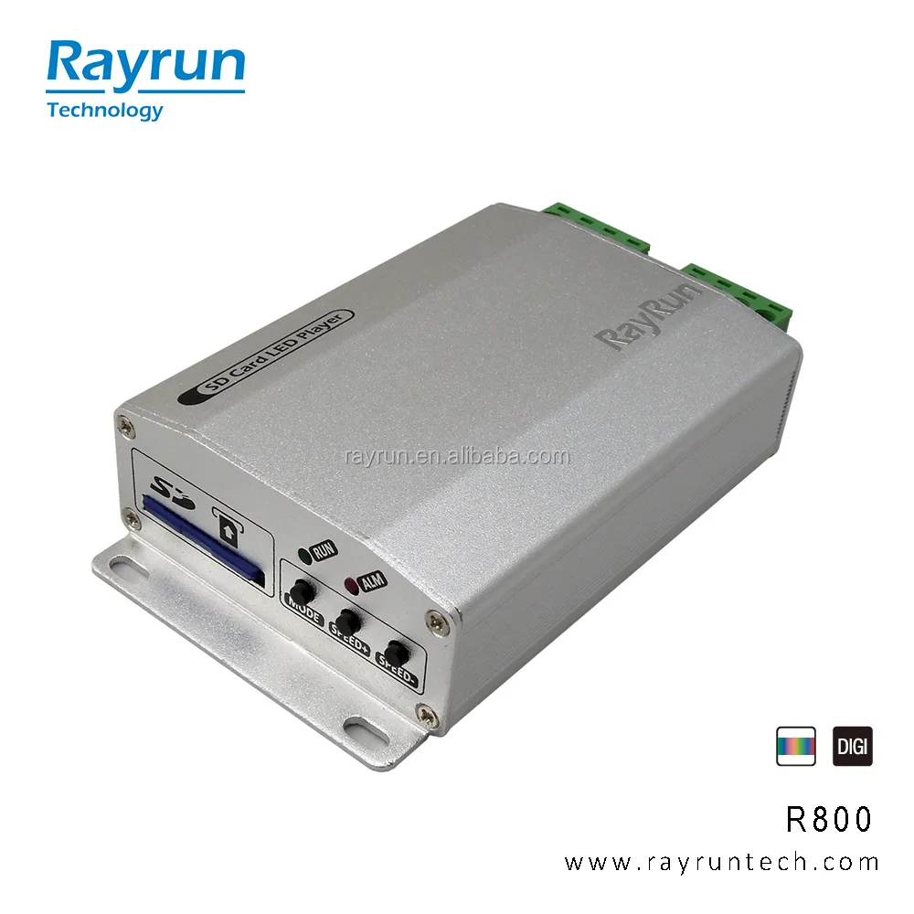 Rayrun R800 SD card player 2048 pixel Chasing Strip Programmable LED controller